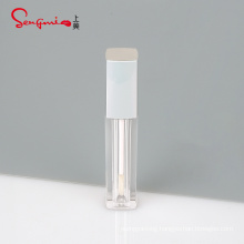 2.8ml custom high quality empty transparent square sliver cap big wand lip gloss containers tube